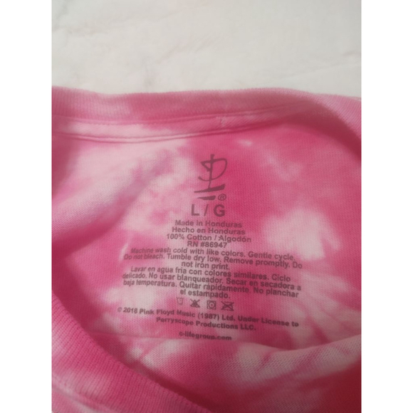 Women's Unbranded Pink Floyd T-shirt, Size L, Pink Tie Dye - Picture 4 of 8